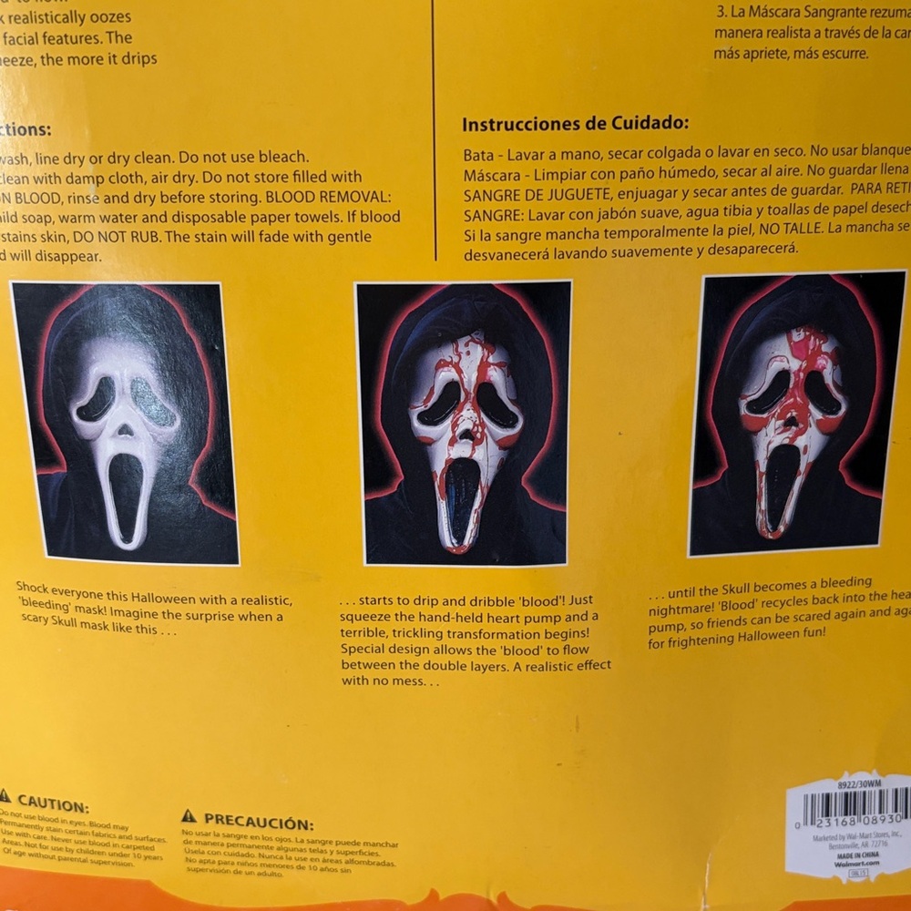 NIB Vintage Bleeding Scream Mask Walmart Exclusive Original Packaging - Picture 9 of 12